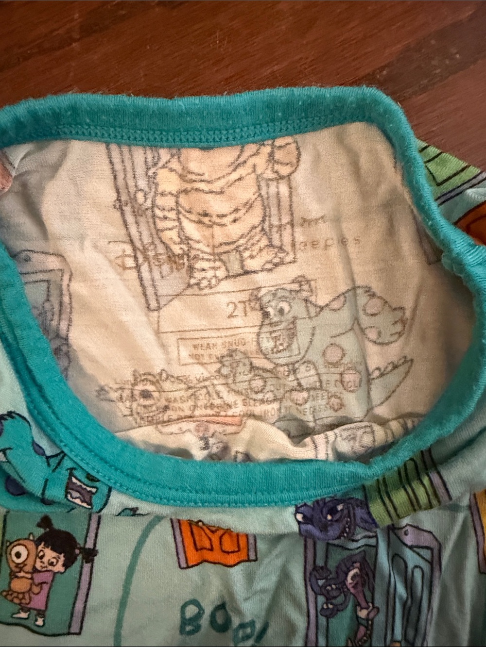 Little Sleepies Monsters Inc Scream Team bamboo pajama set, 2t - Picture 5 of 5